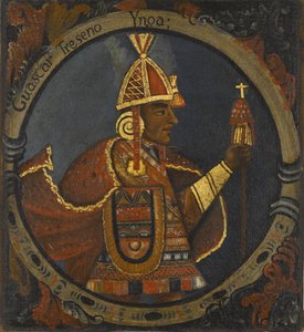 Tupac Cusi Hualpa（Huascar）13世紀のインカ王、18世紀半ば 作： Peruvian School