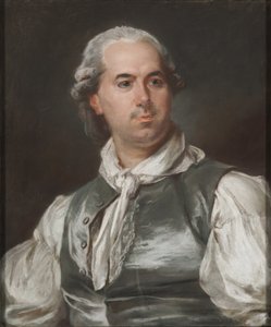 ホール、ピーター・アドルフ（ピエール・アドルフ）（1739-1793）による「ヒューバート・ロバート（1733-1808）の肖像」。紙にガッシュ。サイズ：63,5x52,5cmストックホルム国立博物館 作： Peter Adolf Hall