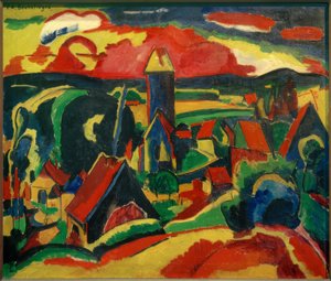 Dornberg (Blick vom Mühlenberg auf Kirchdornberg) 作： Peter August Böckstiegel