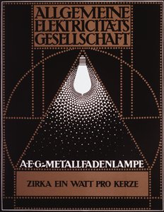 General Electric Company [AEG] 1910 の広告ポスター 作： Peter Behrens