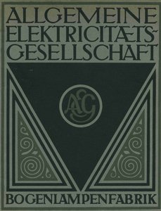 AEG製品パンフレットのタイトルページ 作： Peter Behrens