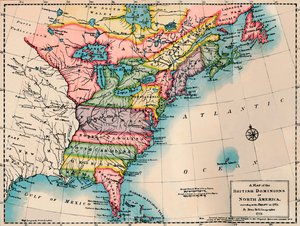 「北アメリカの英国自治領の地図」、1772 年、1904 年 作： Peter Bell