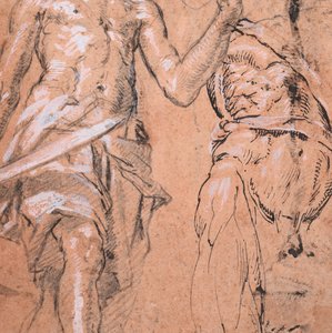 剣を持った立っている男性の 2 つの習作 1601年。 作： Peter Candid