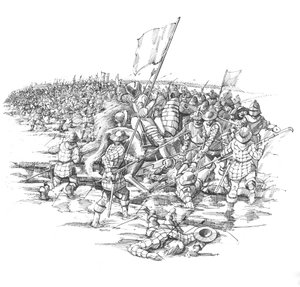 ブロア・ヒースの戦い、スタッフォードシャー、1459年 作： Peter Dunn