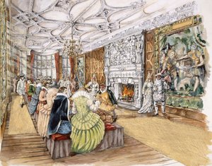 ベリーポメロイ城、c1600、c1990-2010 作： Peter Dunn