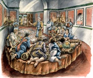 ラリングストーンのローマの別荘、c4世紀、c1990-2010 作： Peter Dunn