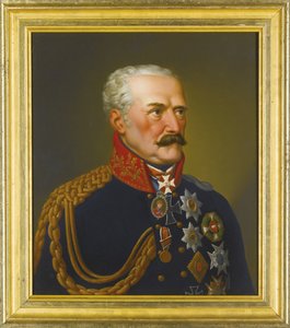 Gebhard Leberecht von Blucher, prince de Wahlstatt - Wahlstattの王子Gebhard Leberecht von Bluecher (1742-1819)の肖像 par Stroehling, Eduard (1768-1826), - 銅に油彩、36,5x31,5 - 個人蔵 作： Peter Eduard Stroehling