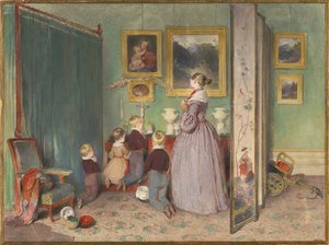 1839年の子供たちとの夜の祈りの大公ソフィー 作： Peter Fendi