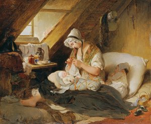 貧しい将校の未亡人、1836年。 作： Peter Fendi
