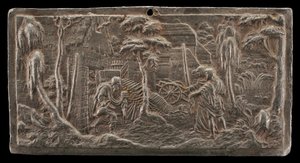 三人の天使を歓迎するアブラハム、c。 15251535。 作： Peter Flötner