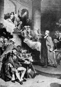 パトリックヘンリー1736-1799年、アメリカ革命、1775年1935年。 作： Peter Frederick Rothermel