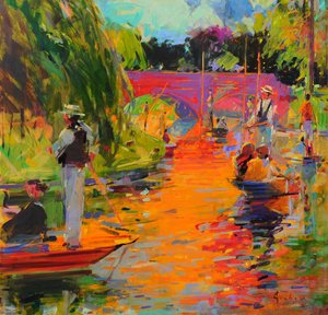 A Day on the River Cam 作： Peter Graham (Contemporary)