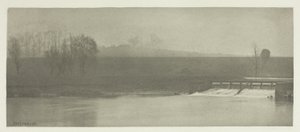 フランダースの堰の雨の日 作： Peter Henry Emerson