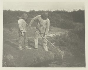 サフォーク海域でのウナギ狩り 作： Peter Henry Emerson