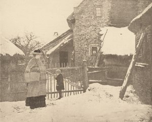 市場へ行く - 冬の風景 作： Peter Henry Emerson