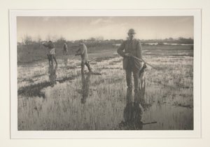 沼地で狩りをする男たち 作： Peter Henry Emerson