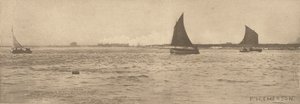 ブレイドンウォーターで-海霧が立ち込める 作： Peter Henry Emerson