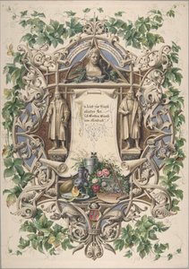1874 年、バイエルンの芸術家からルートヴィヒ 1 世へのオマージュ。 作： Peter Herwegen