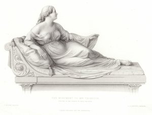 グレートマルバーン教会に建立されたトンプソン夫人の記念碑 作： Peter Hollins