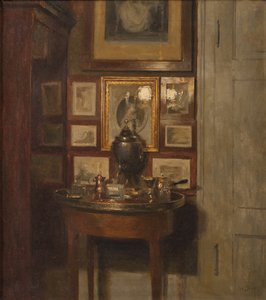 サモワールのあるインテリア。 夜 作： Peter Vilhelm Ilsted