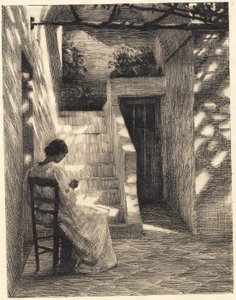 ぶどうの葉の下で 作： Peter Vilhelm Ilsted
