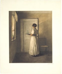 トレイを持つ少女 作： Peter Vilhelm Ilsted