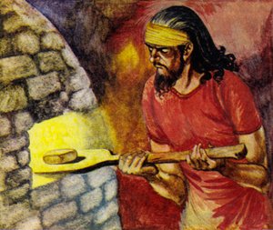 手紙と封筒をオーブンに入れてしっかり焼きます 作： Peter Jackson