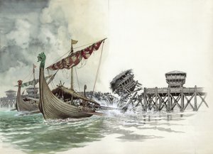 ロンドン橋は1014年にオラフザノースマンが率いるバイキング攻撃で引き下げられました
