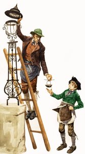 むかしむかし...チューダー時代の街路灯とランプ 作： Peter Jackson