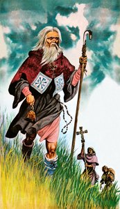 聖パトリックは徒歩でアイルランド中の神のメッセージを取ります 作： Peter Jackson