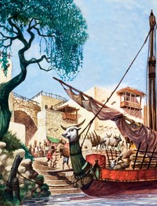 トレーディングボートの荷下ろし 作： Peter Jackson