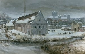 雪の中でウェストミンスターホール