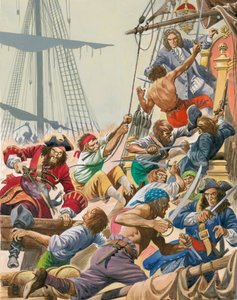 海賊が海を航海したとき。黒ひげと彼の海賊が攻撃します。 作： Peter Jackson