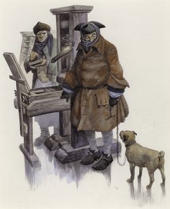 ウィリアムホガース、1740年2月16日、テムズ川のフロストフェアで 作： Peter Jackson