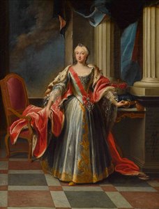 ザクセンのマリアアンナソフィアの肖像1728-1797、バイエルンの女王。 作： Peter Jacob Horemans