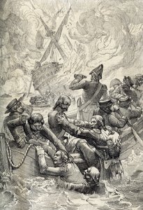 Expedição do Egito: A Destruição do Oriente na Batalha do Nilo (Batalha de Aboukir) em agosto de 1798 (Batalha da baía de aboukir: a Destruição de L