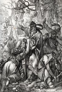 ザクセンとの戦争でのシャルルマーニュ皇帝 (742～814 年頃)、772 年 (ザクセン戦争中のシャルル大帝 (シャルルマーニュ)、772 年) 作： Peter Johann Nepomuck Geiger