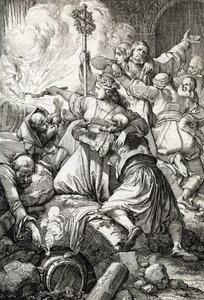 ギリシャ独立戦争: 1825 年 4 月 15 日から 1826 年 4 月 10 日までの、オスマン帝国とギリシャ反乱軍の間のミソロンギの 3 番目の戦争: ギリシャ人の多くは、失敗後に降伏するのではなく、火薬で爆破して自殺しました。 作： Peter Johann Nepomuck Geiger