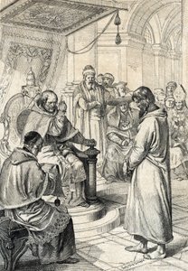 叙任式の疑問、カノッサの悔い改め: カノッサでは、神聖ローマ帝国の皇帝ヘンリー 4 世 (1050 年 - 1106 年) が悔い改めのドレスを着て、教皇グレゴワール 7 世 (ヒルデブラント: 1015/20 年 - 1085 年) の許しを懇願し、1077 年 1 月に名誉ある償いを行っている。 」（ウォール 作： Peter Johann Nepomuck Geiger