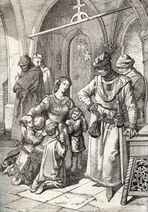 貴族の女性イネス・デ・カストロ (1320-1355) の暗殺、ポルトガルのピョートル 1 世 (ペドロ 1 世) の 2 番目の妻、サンタ クララ デ コインブラ、ポルトガル 1355 (ポルトガルのピョートル 1 世の妻、イネス カストロの修道院での殺害) サンタ クララ イン コ 作： Peter Johann Nepomuck Geiger