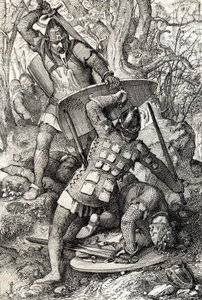 ドイツ、コンスタンツの前哨戦でシュヴァーベン公エルネスト2世（1010年～1030年）が戦死 作： Peter Johann Nepomuck Geiger