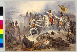 1799年シュトックバッハの戦い（水彩画）