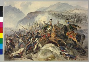 1797年タルヴィスの戦い（水彩画） 作： Peter Johann Nepomuk Geiger