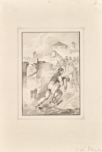 溺れた少年の救出 作： Peter Johann Nepomuk Geiger