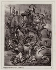 ライタ川の戦いでオーストリア皇帝フリードリヒ2世死去 作： Peter Johann Nepomuk Geiger