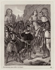 ルイ敬虔王、フランク王、神聖ローマ皇帝（エングレーヴィング） 作： Peter Johann Nepomuk Geiger
