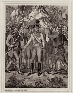 オーストリアのフランシスコ1世に敬意を表するチロルの人々 作： Peter Johann Nepomuk Geiger