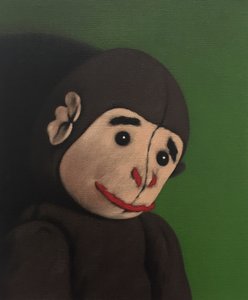 緑の上の猿の肖像, 2005 作： Peter Jones