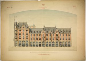 Rathskeller new building, Halle (Saale), Saxony-Anhalt, Germany, 立面図