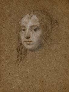 女性の肖像画の頭、 作： Peter Lely